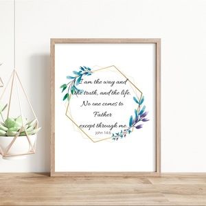 Bible Verse Wall Art! UNFRAMED, size 8.5x11